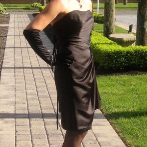 Sophia Tolli Strapless Cocktail Dress Black